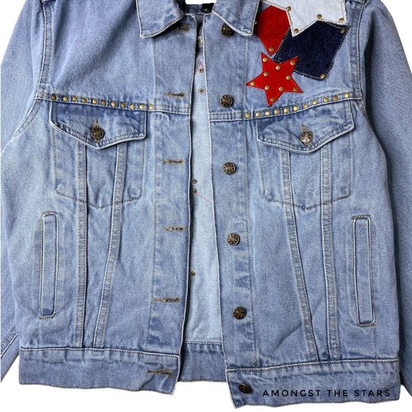 Free People x Understated Leather Lone Star Blue Denim Jacket - Picture 12 of 15